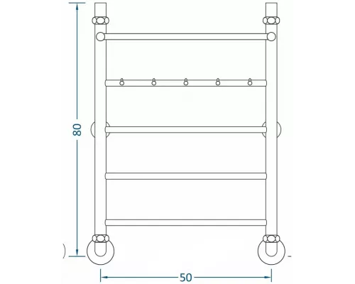 Полотенцесушитель Юрма R1сп Р80*50 1"