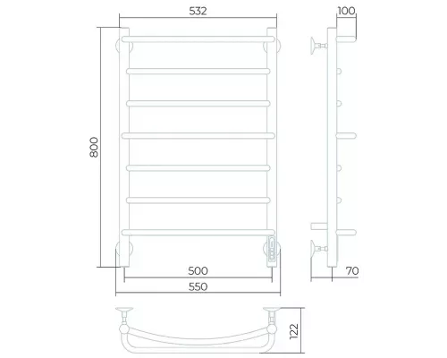 Полотенцесушитель Larusso Евромикс КС П7