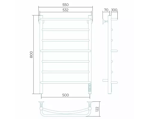 Полотенцесушитель Larusso Евромикс КС П7