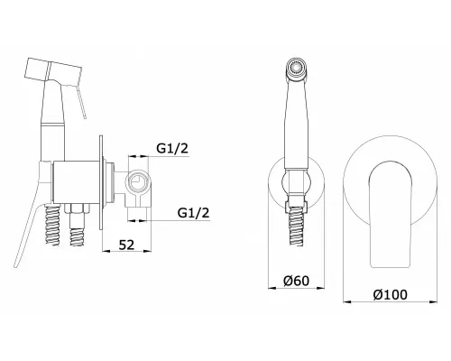 Смеситель для биде Vieir V343553S