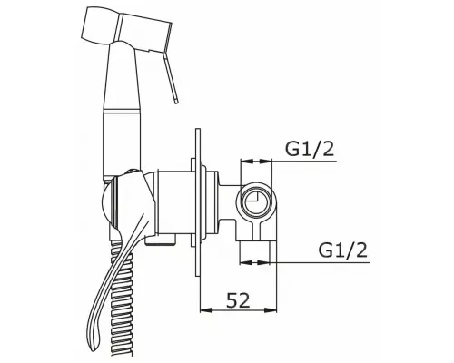 Смеситель для биде Vieir V413553D