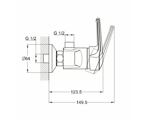 Смеситель для душа G-Lauf LWZ5-A182