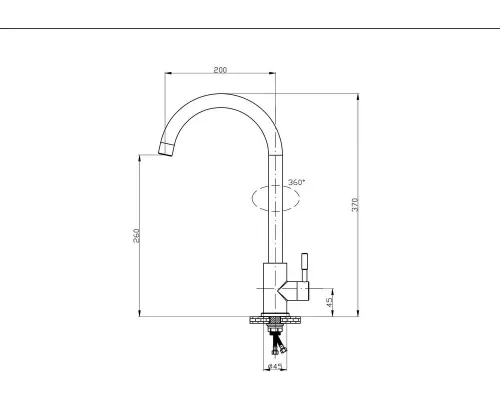 Смеситель для кухни РМС SUS124-017F