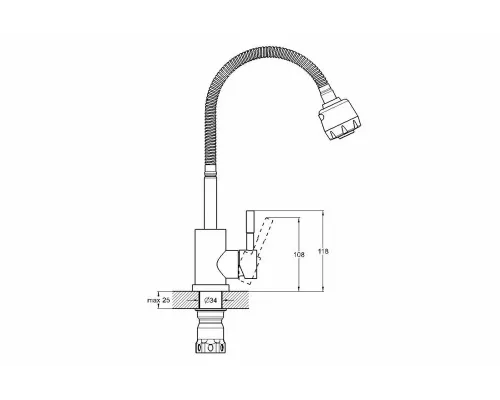 Смеситель для кухни Solone EZA4-A090