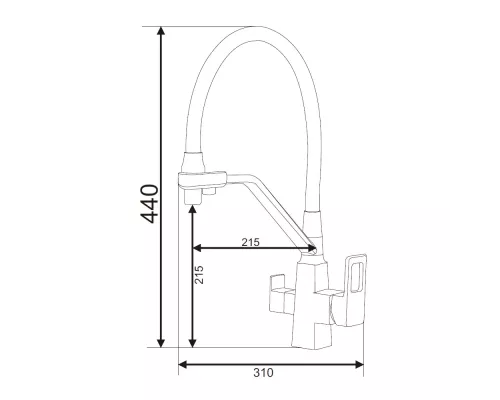 Смеситель для кухни Vieir V353525G