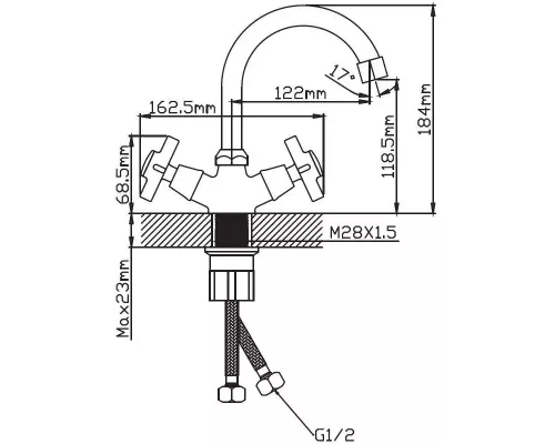 Смеситель для раковины Эверест В10-354