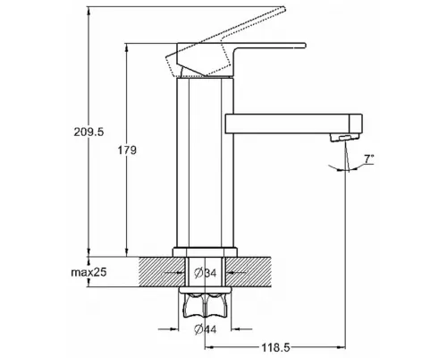 Смеситель для раковины G-Lauf NEB1-A123