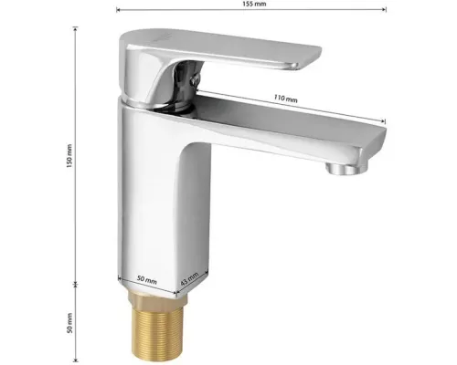 Смеситель для раковины MAGNUS 8400