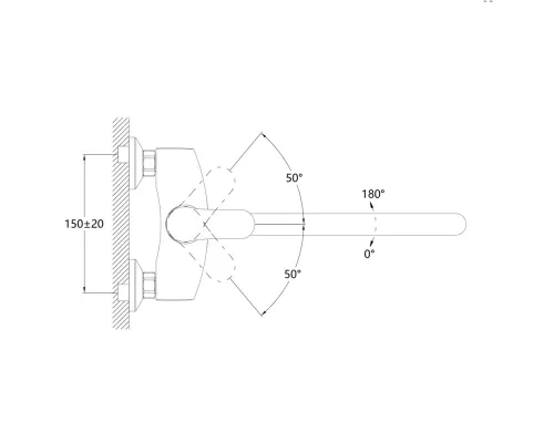 Смеситель для ванны Stemix STM 334-006E-151