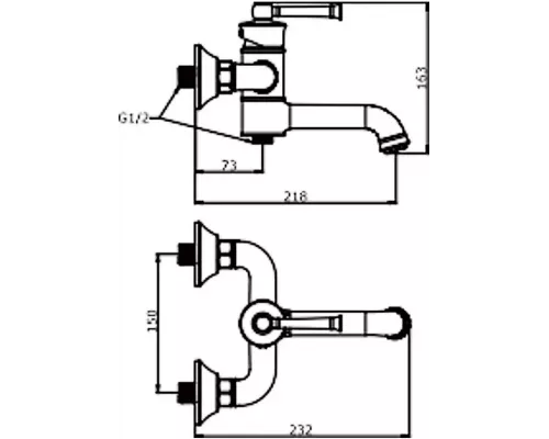 Смеситель для ванны Vieir V273531D