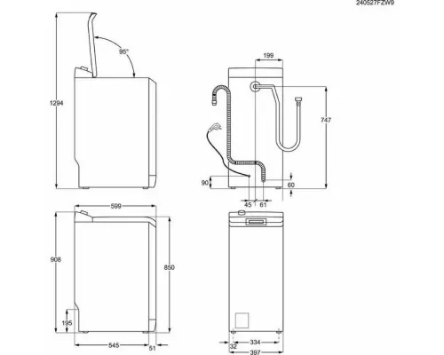 Вертикальная стиральная машина AEG LTR6G261E