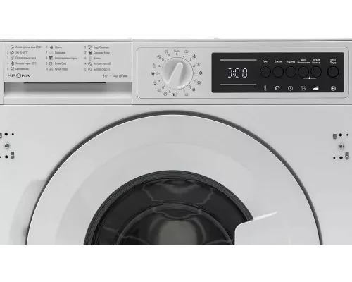 Встраиваемая стиральная машина KRONA KALISA 1400 8K WHITE