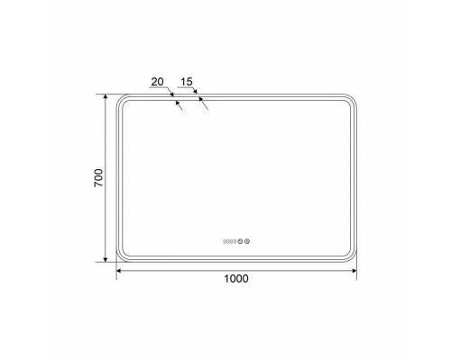 Зеркало с подсветкой Mirsant Harmony 100*70