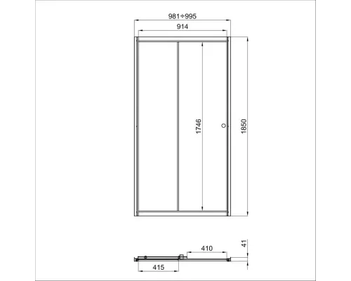 Душевая дверь Triton Слайд 100*185