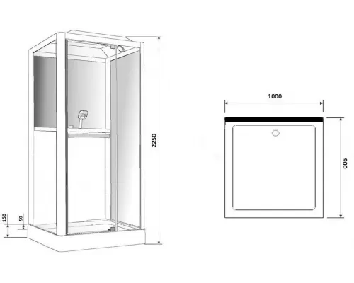 Душевая кабина Grossman GR-126 90*100*225