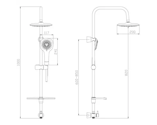 Душевая стойка Lemark LM8808C