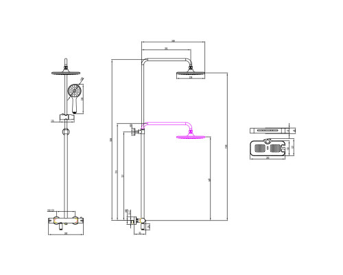 Душевая стойка Lemark Tropic LM7010C