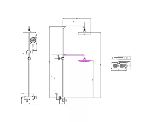 Душевая стойка Lemark Tropic LM7010C