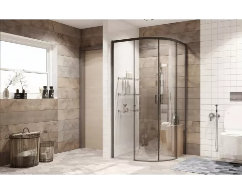 Душевое ограждение Ambassador Queen 11011202 Black 1000*1000*2000