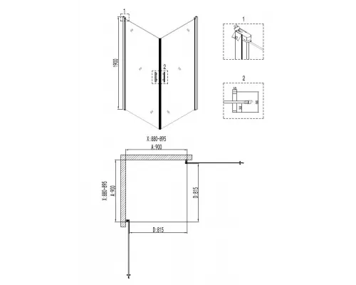 Душевое ограждение Niagara NG 6604-08 100*100*190
