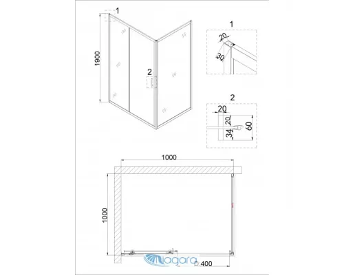 Душевое ограждение Niagara Nova NG-62-10A-A100 100*100*195