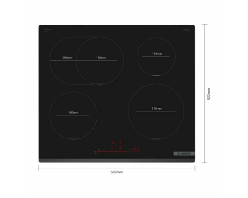 Индукционная варочная панель Bosch PIF631HB1E, черный