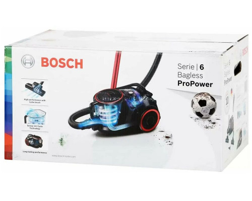 Пылесос Bosch BGS41POW1 черный/красный Пылесос Bosch BGS41POW1 черный/красный