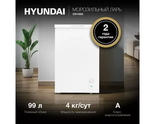 Морозильный ларь Hyundai CH1002 белый