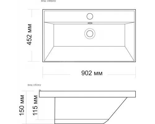 Раковина мебельная Madera Classica 90