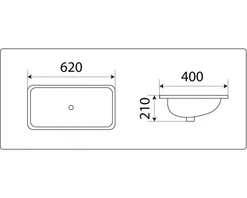 Раковина накладная CeramaLux 540F