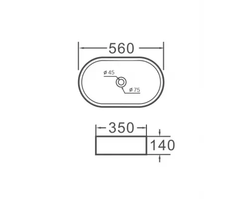 Раковина накладная EvaGold A110