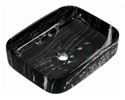 Раковина накладная Mirsant SHELL-0619 Black Marble