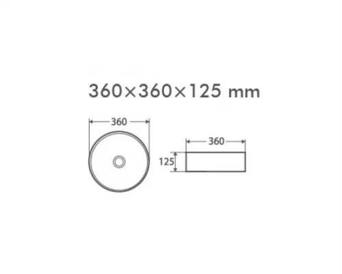 Раковина накладная Redo RD-103CC 360*360*120
