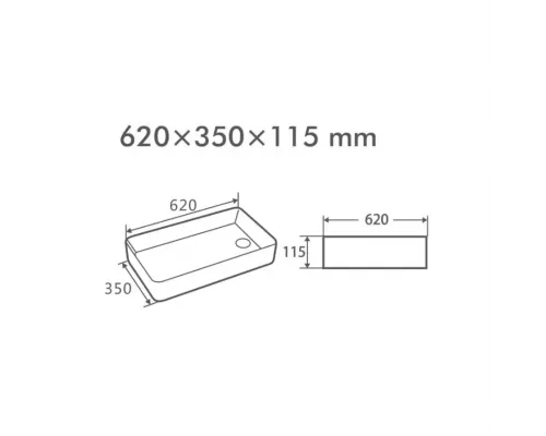 Раковина накладная Redo RD-78534 620*350*115