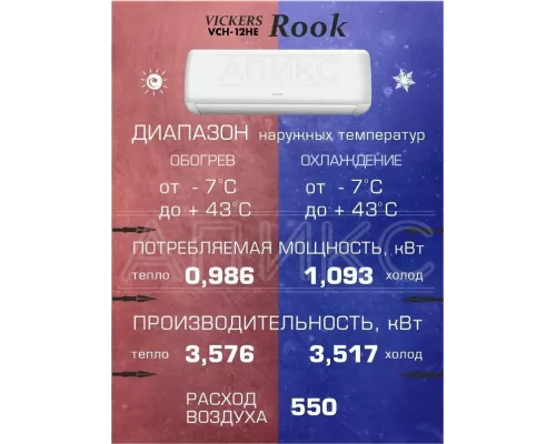 Сплит-система VICKERS VCH-12HE