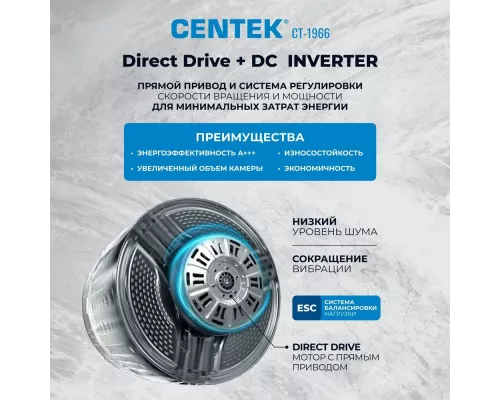 Стиральная машина Centek CT-1966 белый