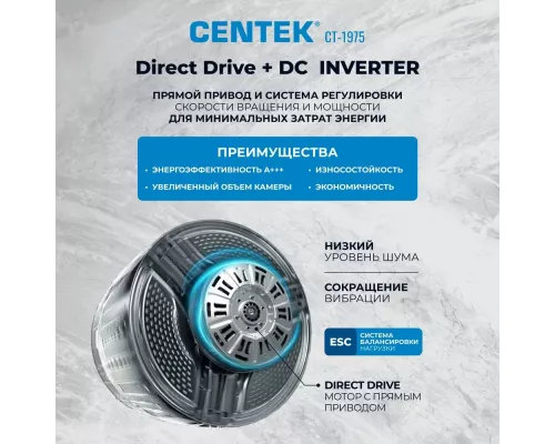 Стиральная машина Centek CT-1975 белый