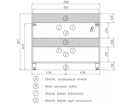 Тумба AURA АНДРЕЯ 100-2