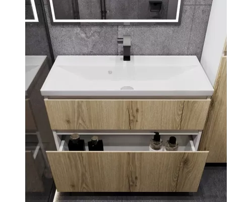 Тумба AURA Аврора 90-2 фасад дуб элвезия