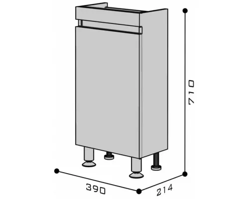 Тумба AURA Лайт 40 А левая
