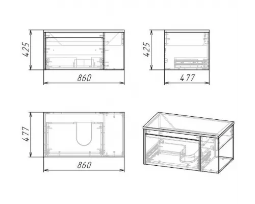 Тумба Grossman Тенза 85