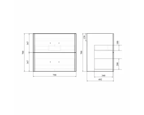 Тумба Mirsant FUJI 80/2