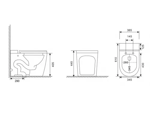 Унитаз напольный ABBER Bequem AC1114P