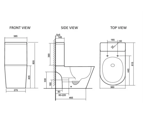 Унитаз напольный AquaNero ARETA AN-001S
