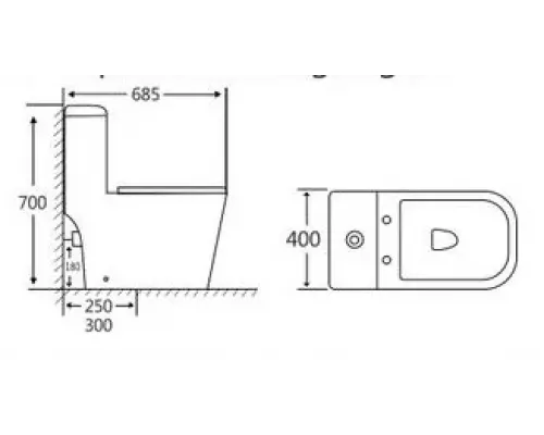 Унитаз напольный Redo R91 Rimless
