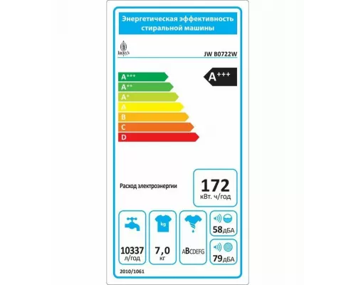 Встраиваемая стиральная машина Jacky's JW B0722W