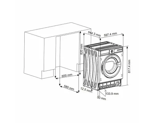 Встраиваемая стиральная машина KORTING KWMI 14V87