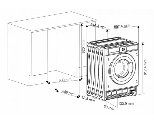 Встраиваемая стиральная машина VESTEL WMBI7100T1W