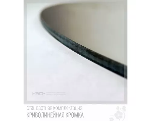 Зеркало КЭСК 46240а 48*48 см с бронзовыми вставками  + полка 40 см тонированное стекло