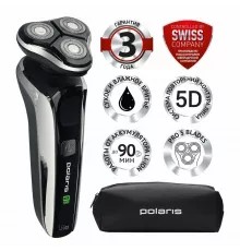 Бритва PMR 0307RС wet&dry PRO 5 blades черный/хром